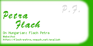 petra flach business card